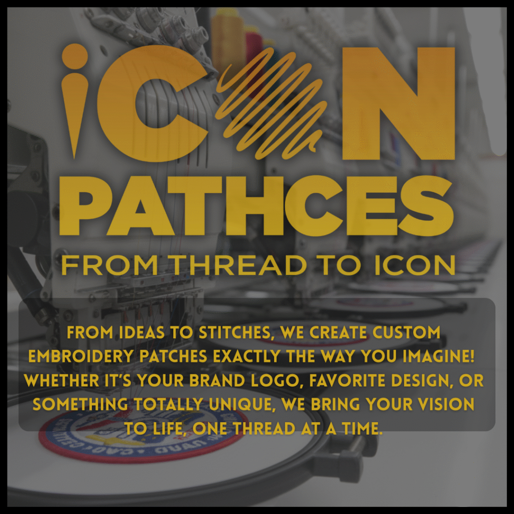 from ideas to stitches, we create custom embroidery patches exactly the way you imagine! 💫 whether it’s your brand logo, favorite design, or something totally unique, we bring your vision to life