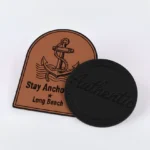 custom shape color leather patches